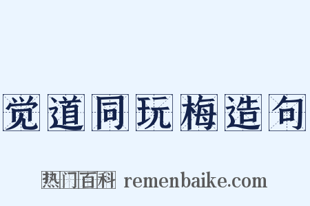 觉道同玩梅造句是什么意思的图片